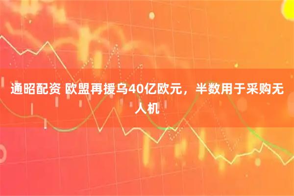 通昭配资 欧盟再援乌40亿欧元，半数用于采购无人机
